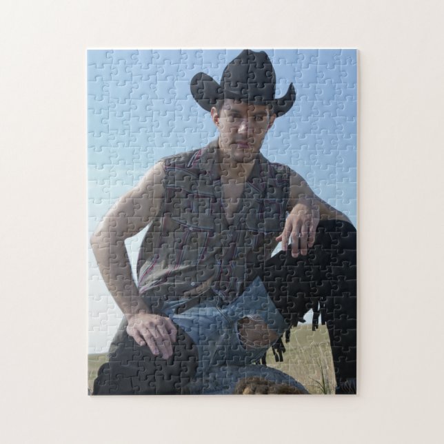 15631-RA Cowboy Jigsaw Puzzle (Vertical)