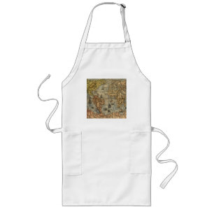 1565 Forlani Antique World Map Vintage Cartography Long Apron