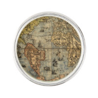 1565 Forlani Antique World Map Vintage Cartography