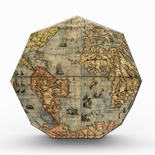 1565 Forlani AntiquevWorld Map Renaissance Award
