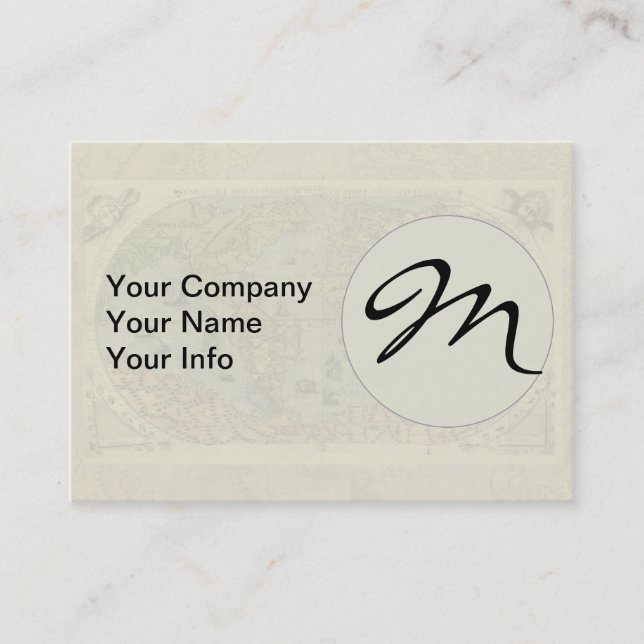 1565 Forlani AntiquevWorld Map Renaissance  Business Card (Front)