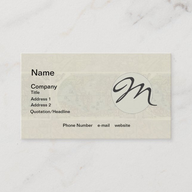 1565 Forlani AntiquevWorld Map Renaissance  Business Card (Front)