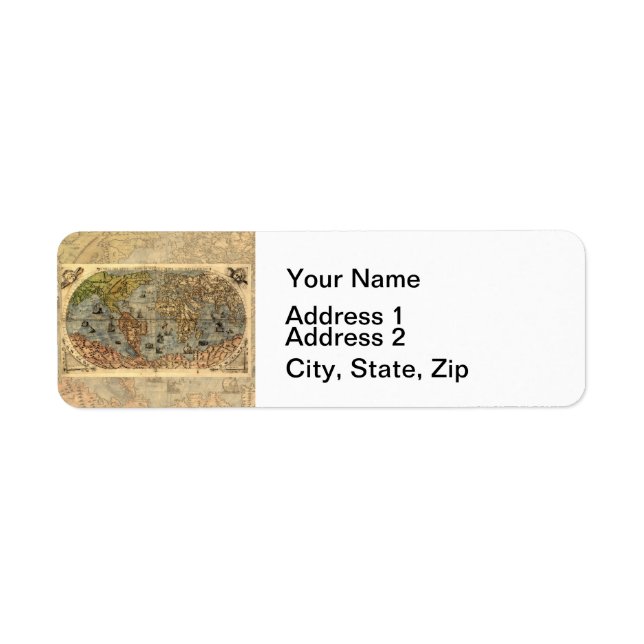 1565 Forlani AntiquevWorld Map Renaissance  Label (Front)