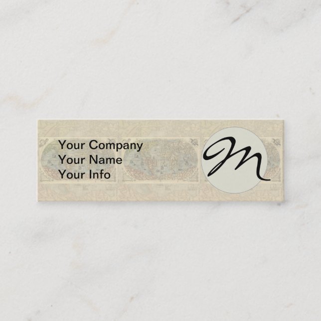 1565 Forlani AntiquevWorld Map Renaissance  Mini Business Card (Front)