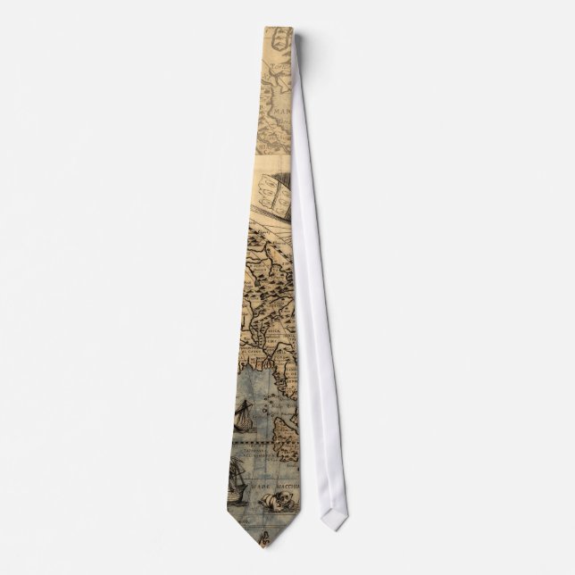1565 Forlani AntiquevWorld Map Renaissance  Tie (Front)