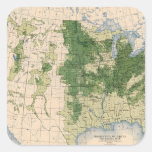 156 Wheat/sq mile Square Sticker