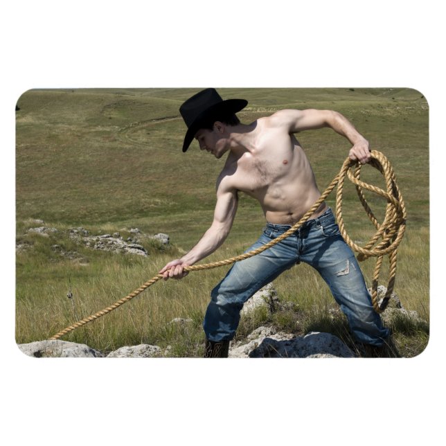 15807-RA Cowboy Magnet (Horizontal)