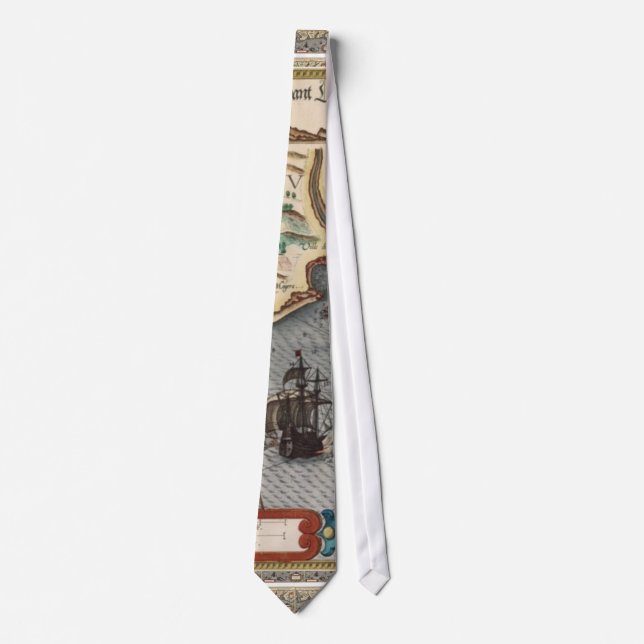 1584 Map of Portugal Neck Tie (Front)