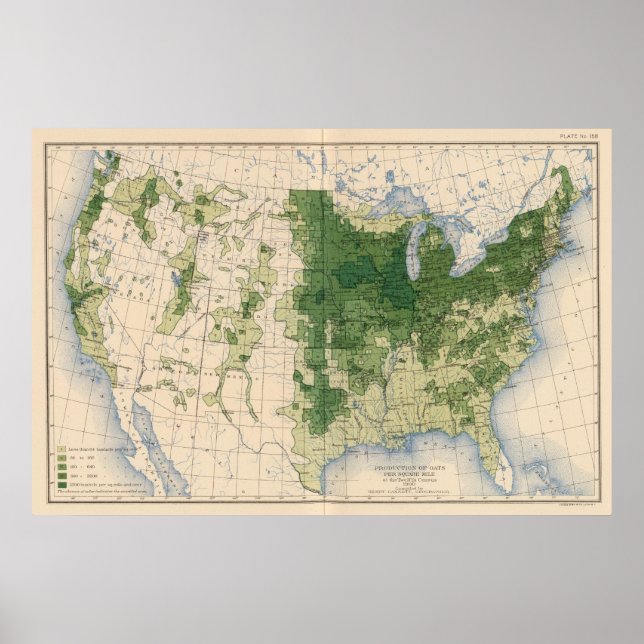 158 Oats/sq mile Poster (Front)