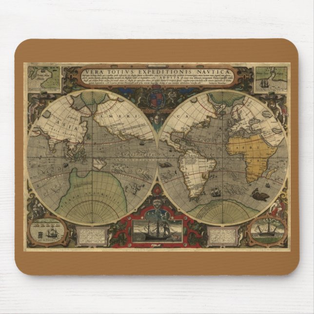 1595 Hondius Map Mousepad (Front)