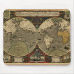&quot;1595 Hondius Worlde Map&quot; Mouse Pad at Zazzle