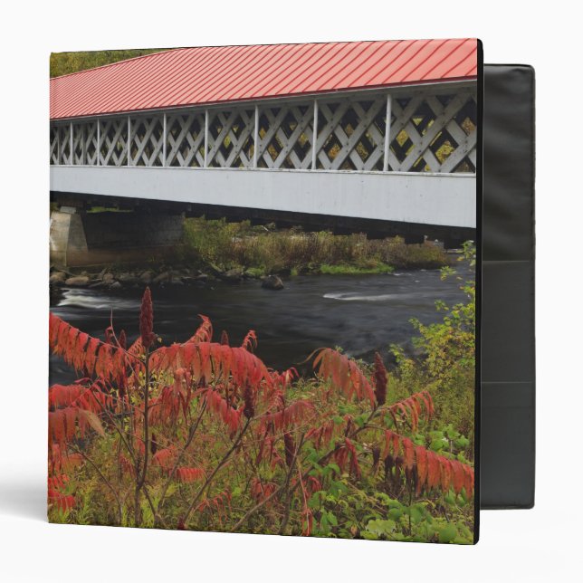 159-foot Ashuelot Covered bridge spanning 3 Ring Binder (Front/Inside)