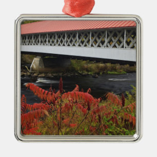 159-foot Ashuelot Covered bridge spanning Metal Ornament