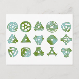 15 45 record adapters or inserts postcard