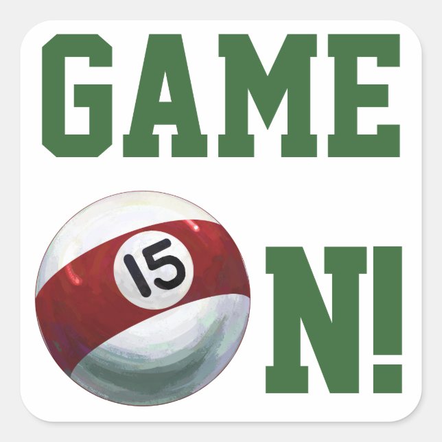 15 Ball Square Sticker (Front)