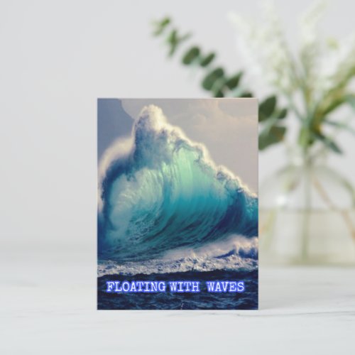 15Blue ocean wavesgifts for ocean lovers vintage Postcard