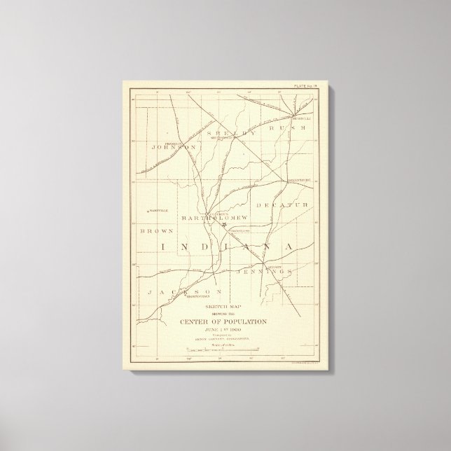 15 Center of population Canvas Print (Front)