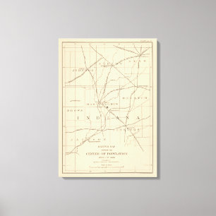 15 Center of population Canvas Print