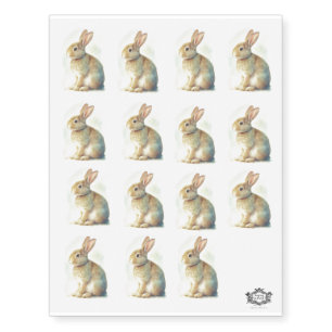 15 Cute watercolour Bunny Temporary Tattoos