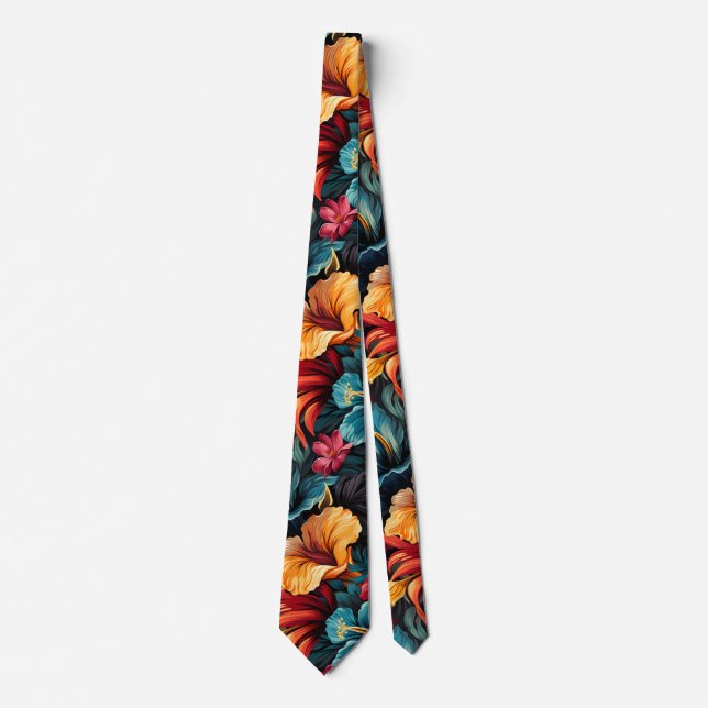 #15 Floral Pattern Neck Tie (Front)