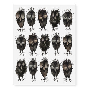 15 Funny Owl Temporary Tattoos
