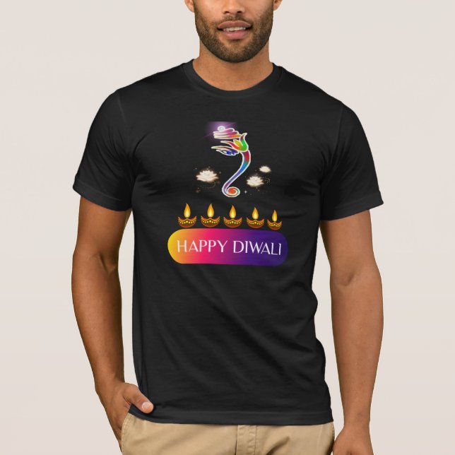 #15. Happy Diwali the festival of lights of India  T-Shirt (Front)