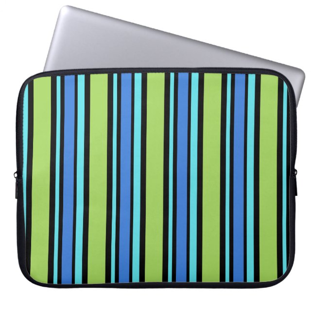 15-inch Laptop Sleeve: Deckchair Stripe Pattern Sleeve (Front)