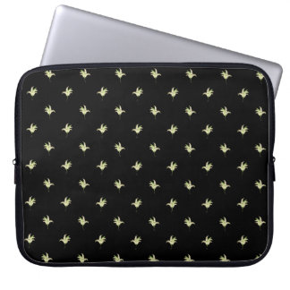 15-inch Laptop Sleeve: Lilies of the Valley, Black Laptop Sleeve