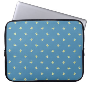 15-inch Laptop Sleeve: Lilies of the Valley, Blue Sleeve
