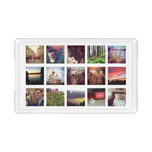 15 Instagram Photos Acrylic Vanity Tray (Front)