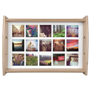 15 Instagram Photos on White Serving Tray