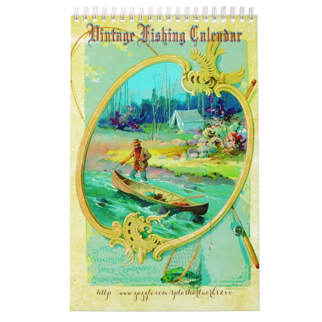 "15 Month Vintage Fishing" Calendar (Cover)