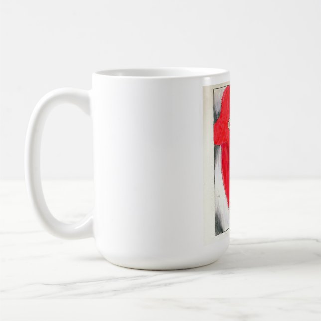 15 ounce coffee mug with Mademoiselle and Cat (Left)