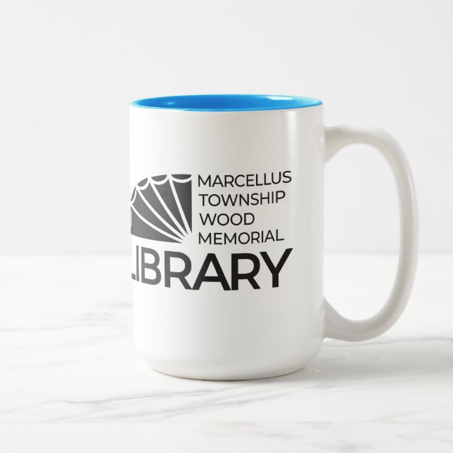 15 oz Big Mug Library Logo Blue (Right)