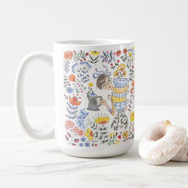 15" Oz Blossom Brew Mug (With Donut)