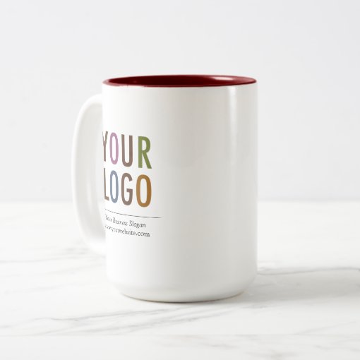 15 oz Custom Mug with Company Logo No Minimum Zazzle