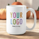 15 oz Logo Coffee Mug for Employees Promotional<br><div class="desc">Easily personalize our white ceramic mug with your business logo, recipient name, or other custom text. You can reduce the cost of disposable cups and be green by giving employees their own reusable mug. Available in 15 ounce and 11 ounce. Also sold in other colors. No minimum order quantity and...</div>
