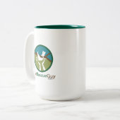 15 oz logo front and back Two-Tone coffee mug (Front Left)