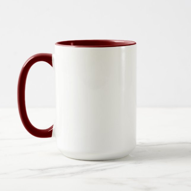 15 oz Maroon Accent Mug for Everyday Sips (Left)