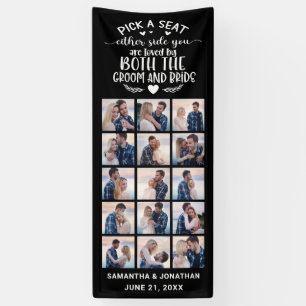 15 Photo Collage Pick Seat Welcome To Our Wedding  Banner
