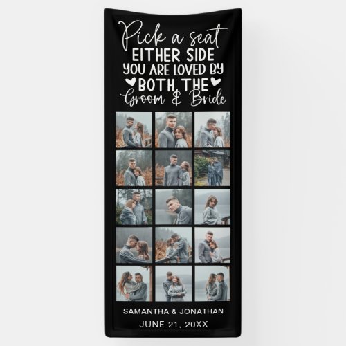 15 Photo Collage Pick Seat Welcome To Our Wedding Banner