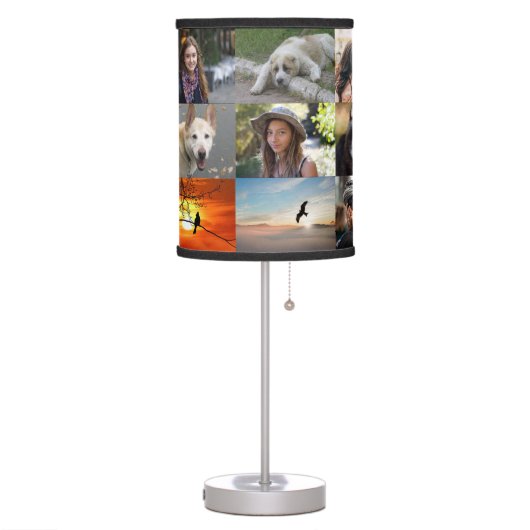 15-photo Personalized Photo Table Lamp (No Border) (Left)