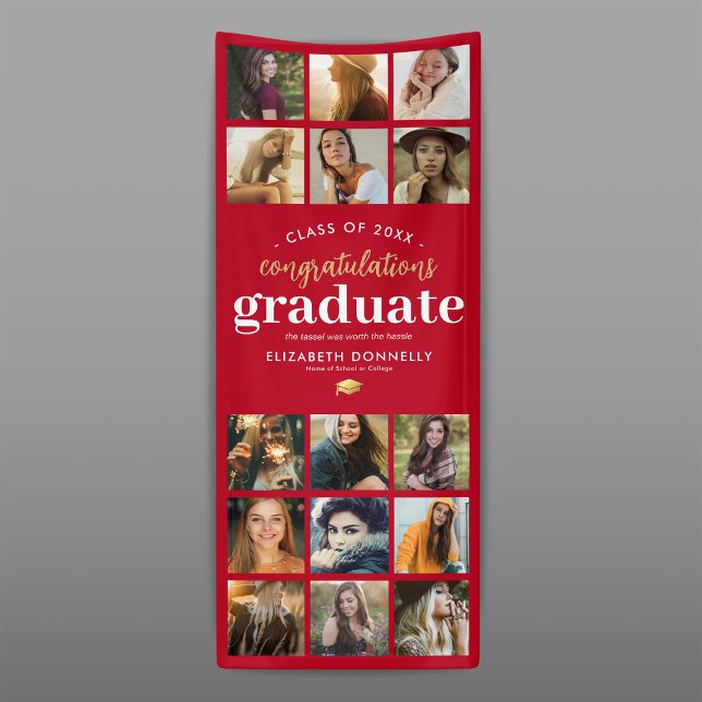 15 Photo Vertical Graduation Party Banner (Creator Uploaded)