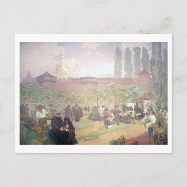 #15 Printing of the Bible of Kralice in Ivancice Postcard (Front)