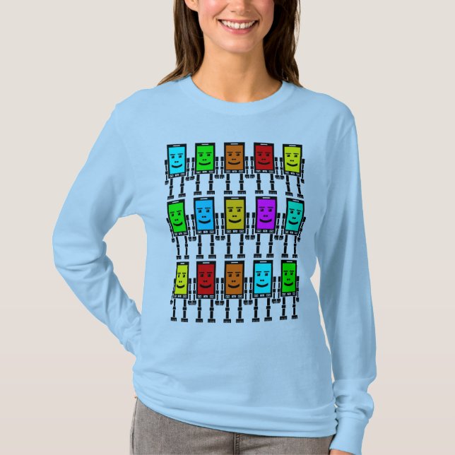 15 Robo Phones T-Shirt (Front)