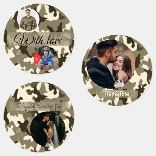 15-set Photo Camouflage Brown, Tan Earthy Shades Labels