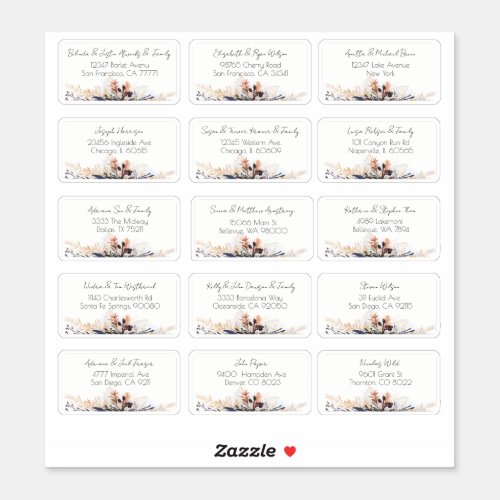 15 Simple Individual Wedding Guest Name Address St Sticker