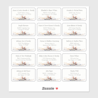 15 Simple Individual Wedding Guest Name Address St Sticker