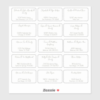 15 Simple Individual Wedding Guest Name Address Sticker