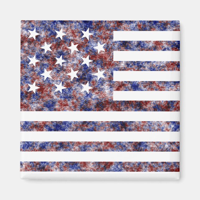 15 Star Us Flag Magnet (Front)